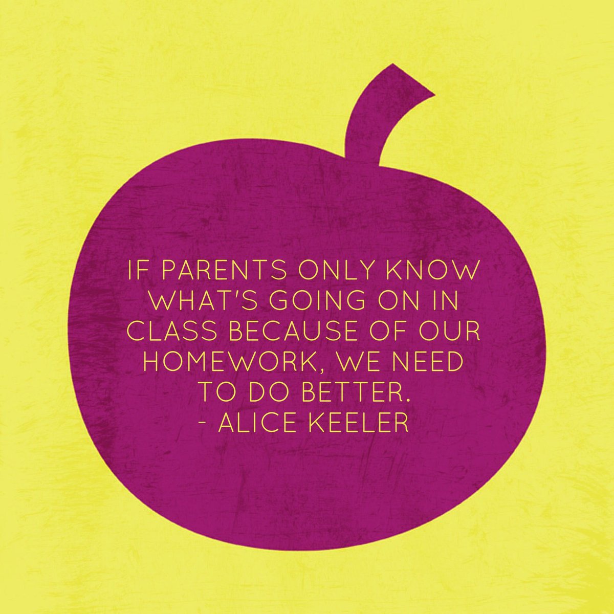 aaron_hogan's tweet photo. "If parents only know what's going on in our class because of our homework, we need to do better." @alicekeeler https://t.co/PJJTsNhDcs