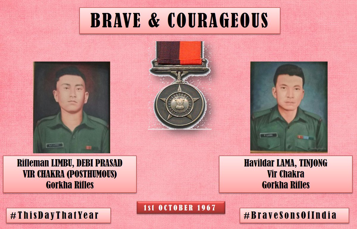 1 अक्टूबर 1967। चो ला की दुर्गम पहाड़ी, वीर योद्धाओं ने दृढ़ता से दुश्मन को रोका, अविस्मरणीय शौर्य था आपका #भारतीयसेना <a href="/DefenceMinIndia/">रक्षा मंत्री कार्यालय/ RMO India</a>