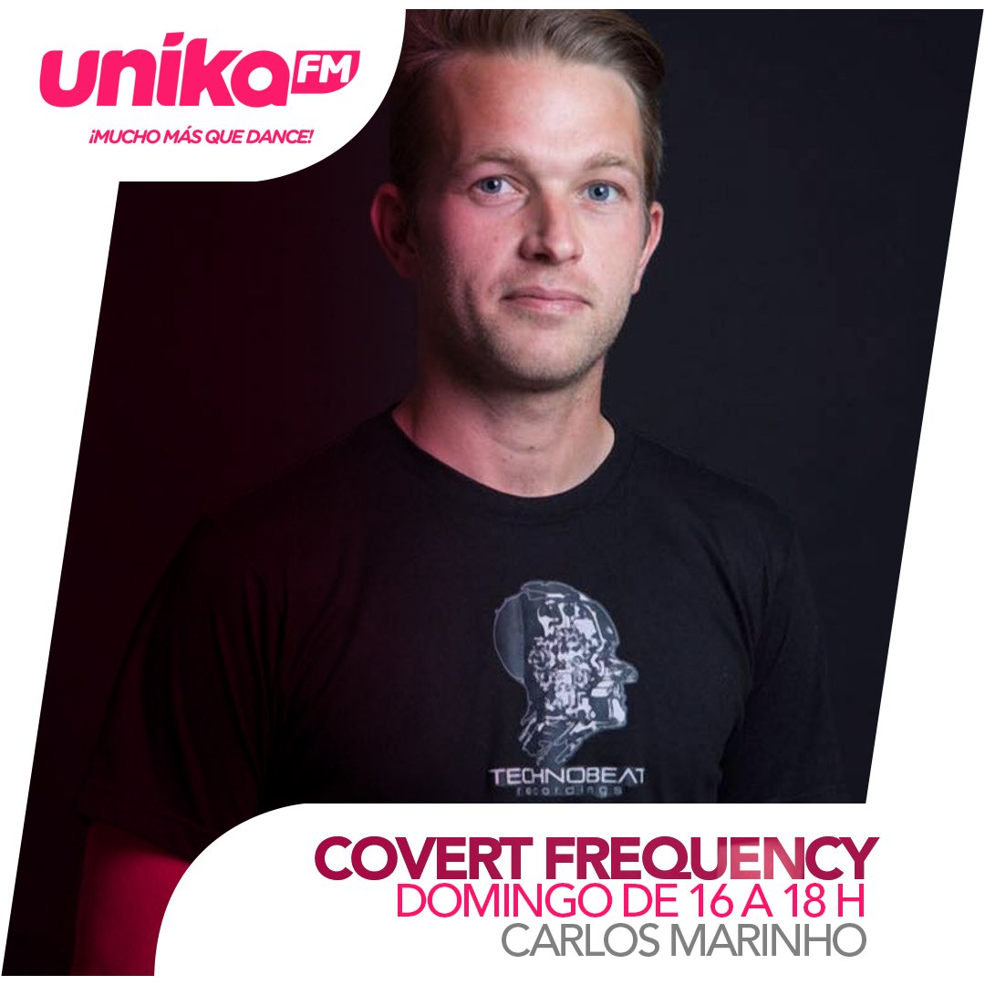 UnikaFM_Radio's tweet photo. A las 2 de la tarde estará @carlosmarinhodj en Unika.fm con #CovertFrequency https://t.co/vgycGNsLVZ