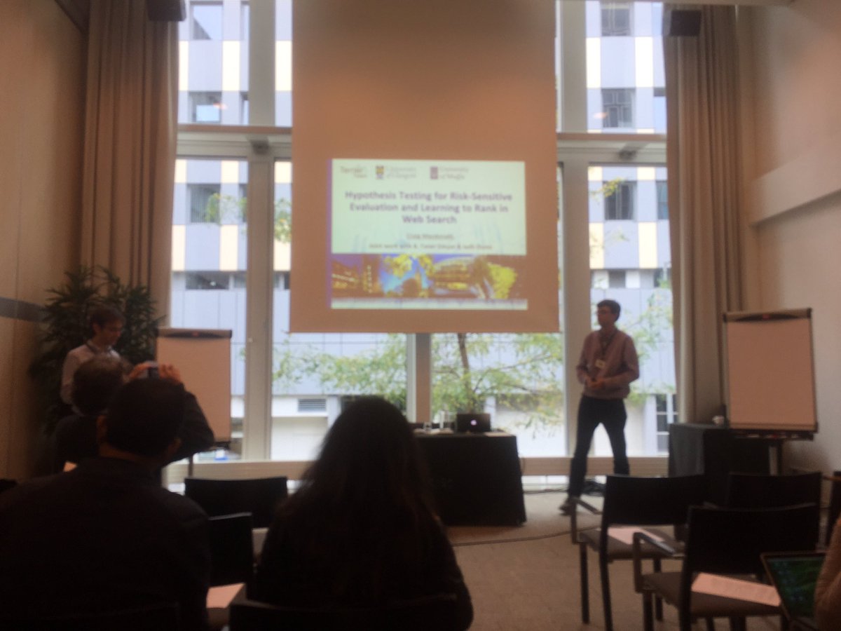 iadh's tweet photo. Now @craig_macdonald giving a keynote at the #learner2017 workshop on risk-aware evaluation with learning to rank #ecir2017 https://t.co/eJqkJc3XnS