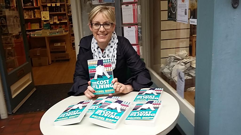 RachelWardbooks's tweet photo. Happily ensconced outside @HuntingRavenBks. Roll up, roll up! #thecostofliving #frome https://t.co/cDyGufa8CJ