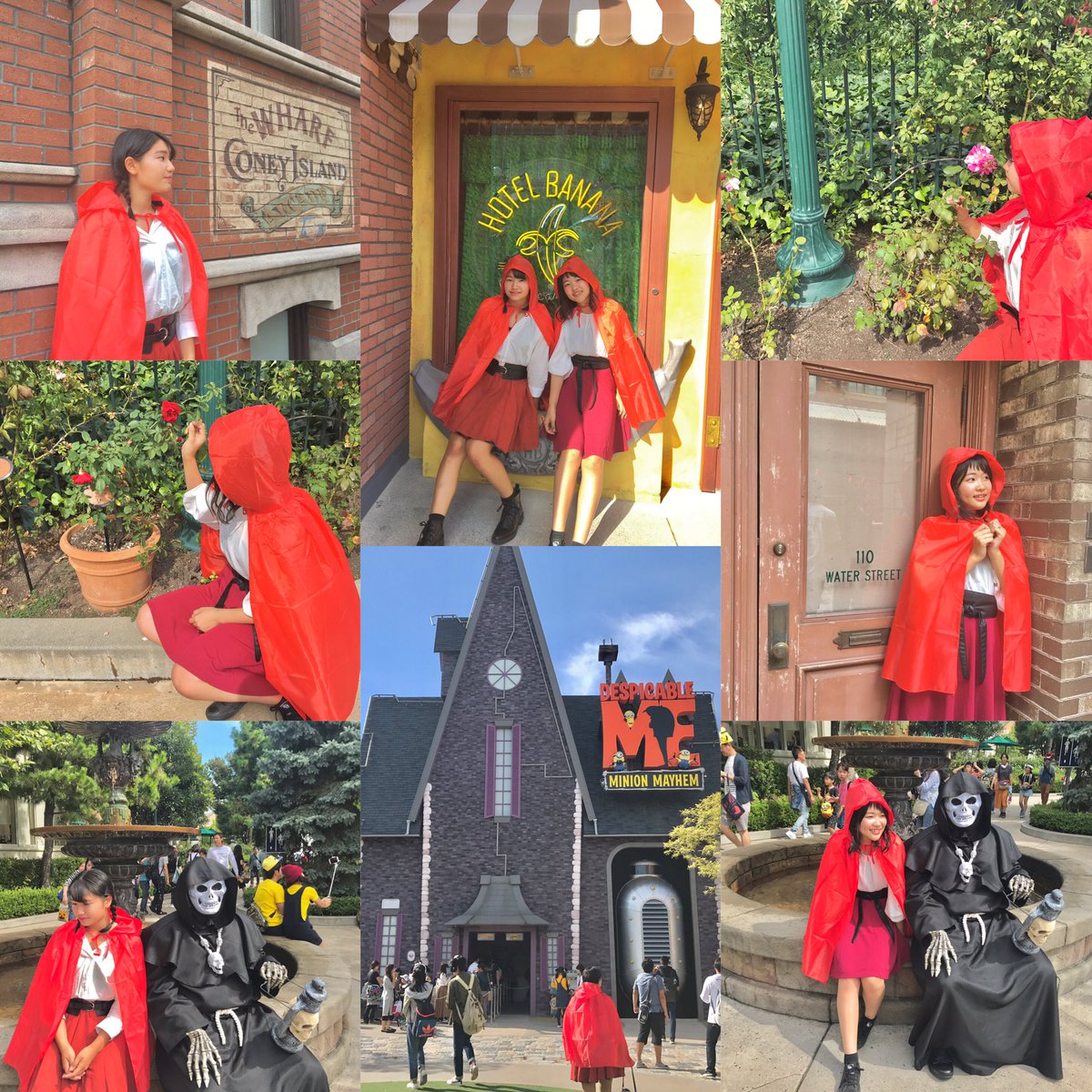 haruka6172's tweet photo. 📍USJ w/misato
今年は赤ずきんで参戦！！！
なんか今日は2人ともついてて、乗り物もホラーもいっぱいいけたしよかった😻
いろんな人と写真も取れたし充実した１日をすごせました🌈🦄💓
みさと今日はありがとう！！ https://t.co/czyWuvtTge