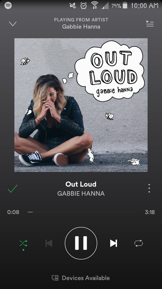 Typical_R3na's tweet photo. @TheGabbieShow sing #outloud is the best literally listen to it every chance i get. It just hits me right in the feels😭💕 https://t.co/wsONqrxqBT