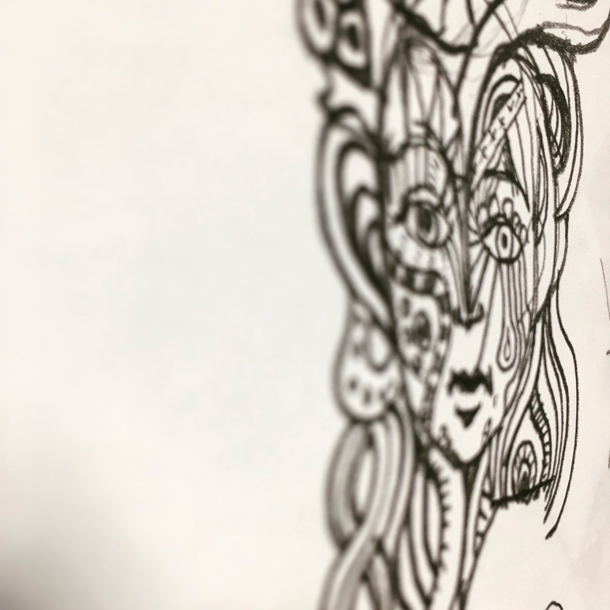 ShowinArts On Twitter The Face Of The Girl Pencil Doodle Art