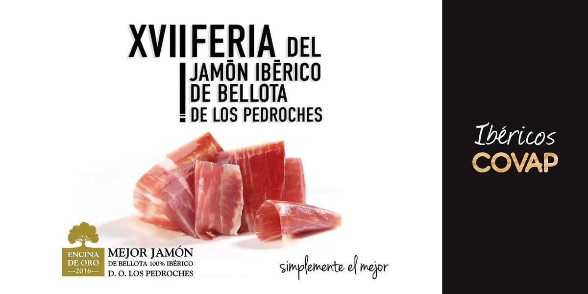 Covap's tweet photo. [5-7 OCT] XVII Feria del #JamónIbérico de #LosPedroches . ¡Os esperamos en el Stand degustación de @IbericosCOVAP @eljamoniberico https://t.co/D1iq1lhnjX