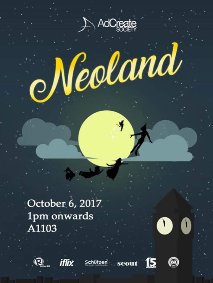 adcreatesociety's tweet photo. Take flight on a new adventure in #NeoLand2017 on Oct.6, Friday at A1103 from 1-5PM! https://t.co/91ImeAPI0b