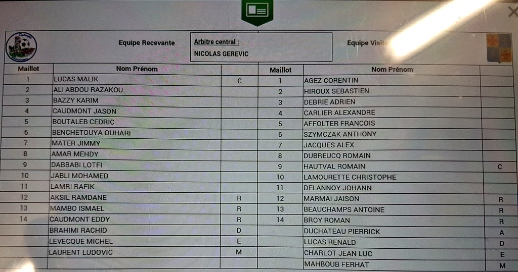 SOARESREPORTER's tweet photo. @VDNValenciennes @lavoixdessports La compo #ValDutemple vs #Biache #R2 #DistrictEscaut #FFF #Football #VAFC Le match va débuter ds 5 minutes https://t.co/nuI3RzER1a