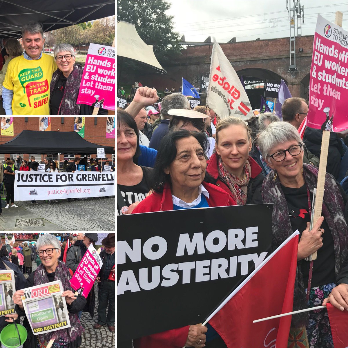 Fantastic to be down in #Manchester for the #ManchesterMarch against #austerity with @pplsassembly #ToriesOut #StandUpToRacism