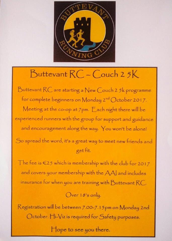 Starting tomorrow nite @7 from Buttevant Co op <a href="/ButtevantGAA/">Buttevant GAA</a> <a href="/CorkSports/">Cork Sports Partnership</a> <a href="/buttevantladies/">Buttevant Ladies ⚽️</a> <a href="/buttevantsoccer/">Buttevant AFC</a>