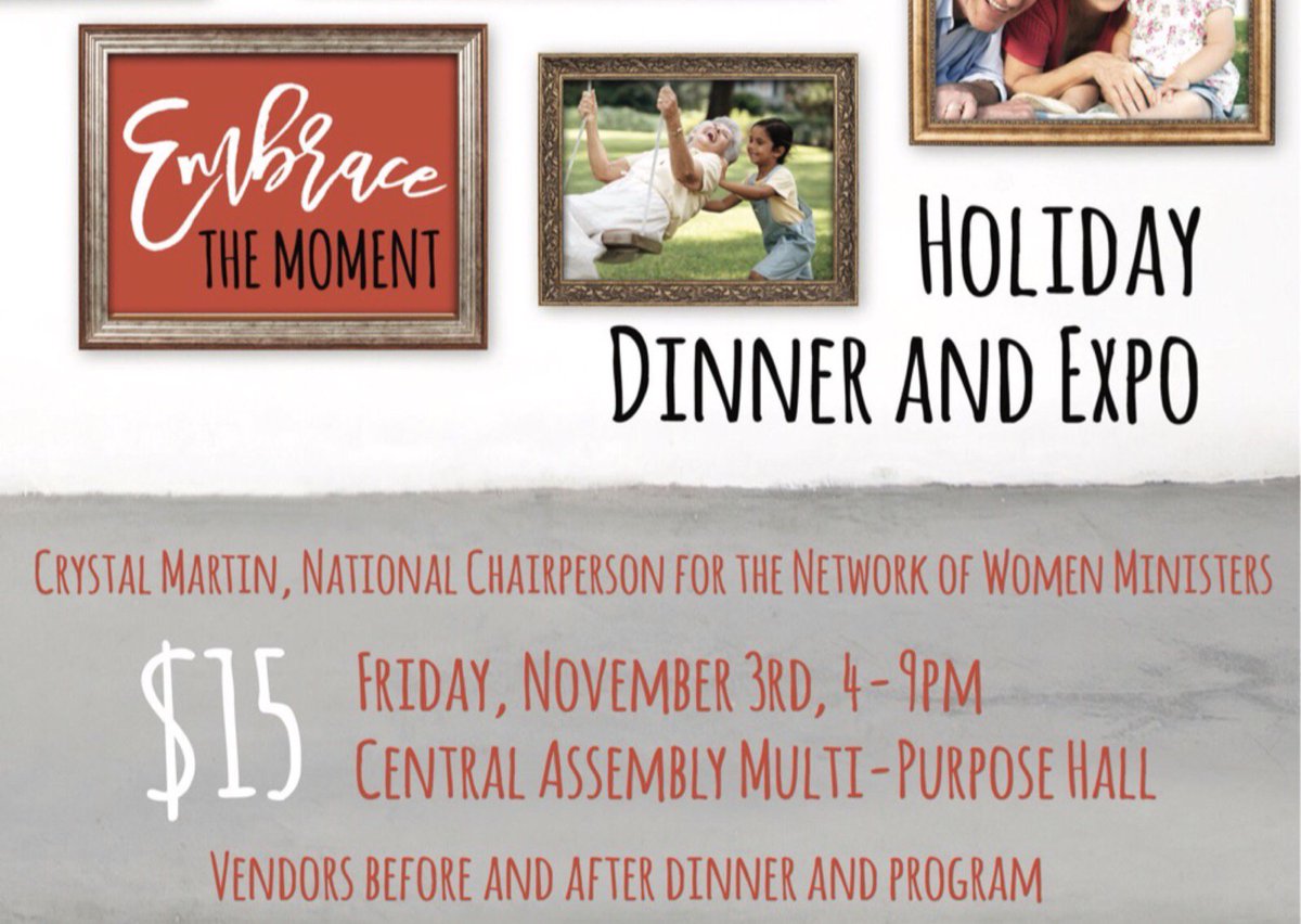 Ladies, it’s that time of year! Tickets go on sale this morning for our Holiday Dinner &amp; Expo. Get yours today! #EmbraceWomensMinistries