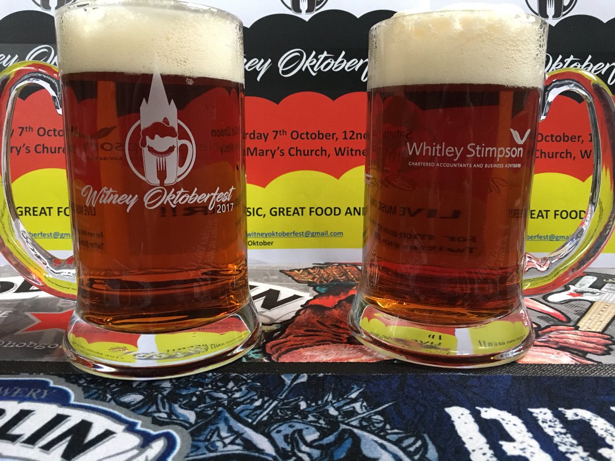 The glasses have arrived!! Massive thank you to <a href="/WhitleyStimpson/">Whitley Stimpson</a> for sponsoring these. The look great. #WitneyOktoberfest2017