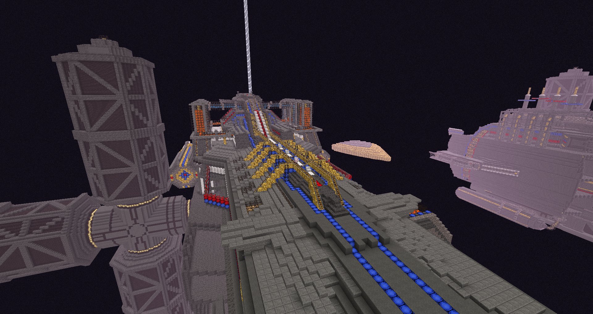 טוויטר ストーンヘン爺 בטוויטר Minecraft 宇宙船 緋桐 全７ユニット３隻構成 描画距離extreme 真ん中のピンクのちっちゃいのは ゆかりさん ゆかりさんちっちゃい ちなみにseのよし子で使われてるモジュール組み合わせ方式は実はこの頃から採用されてたり