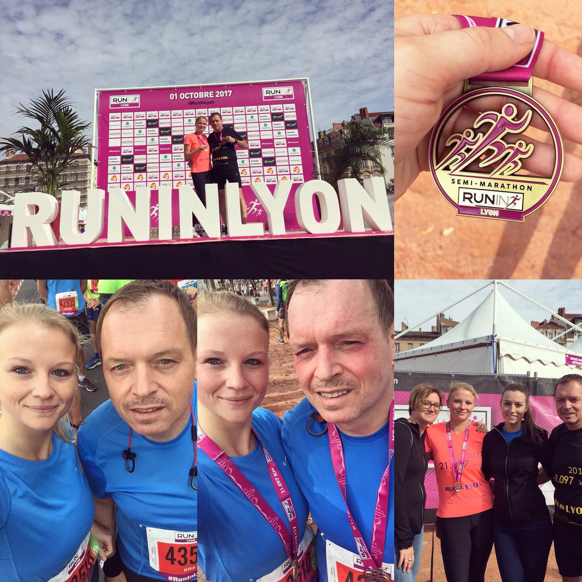 FrekePeeters's tweet photo. Doel bereikt! 👊🏻 #runinlyon #halfmarathon #1h48 &amp; #1h59 https://t.co/33jev4WHnp