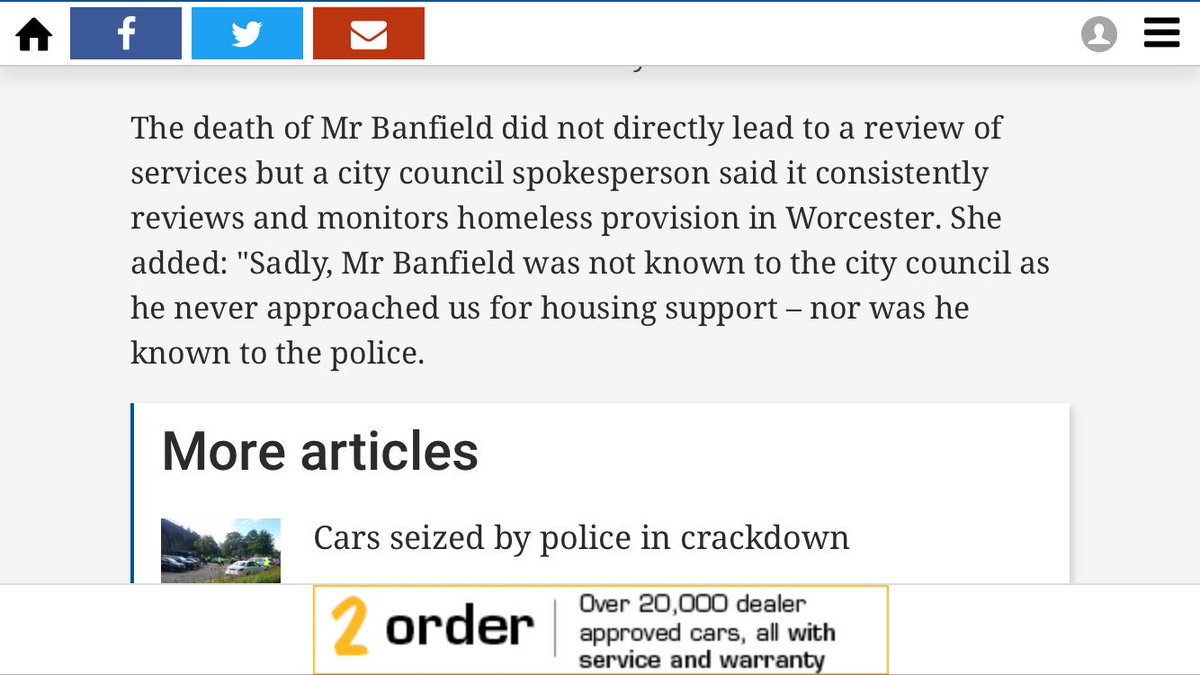 Justice4Cardon's tweet photo. Nearly a year ago @myworcester claimed “Mr Banfield was not known to the City Council”.

But we have found out that they LIED IN PRINT: https://t.co/hkiKP9unFS