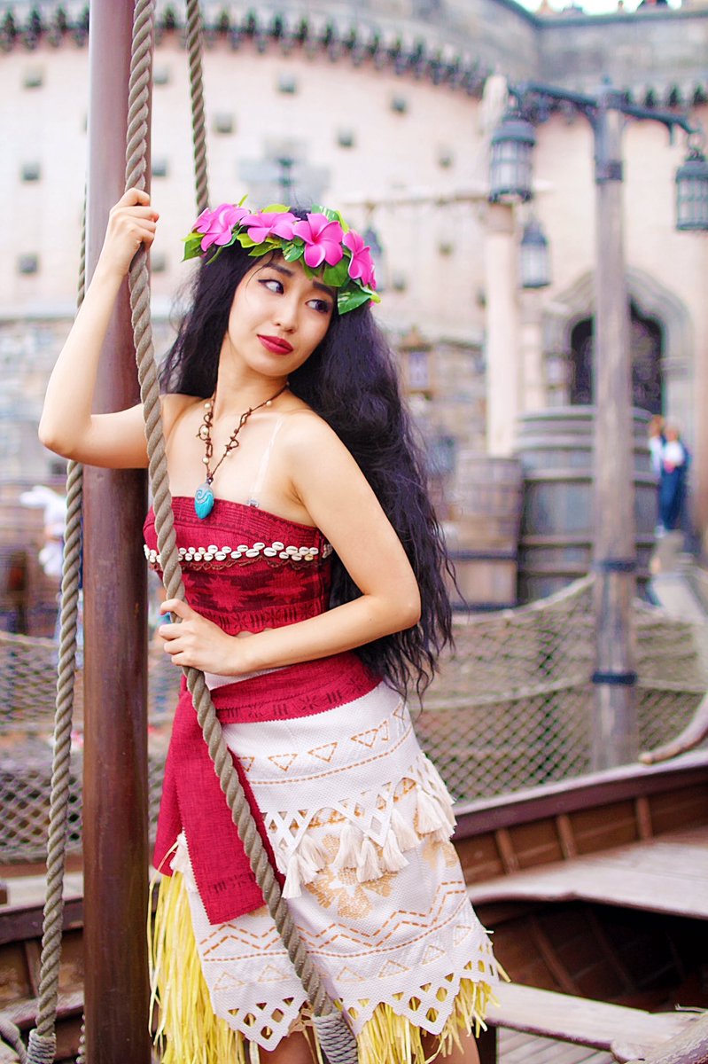 モアナ　Dハロ仮装　コスプレ一式 モアナ🌺 #dハロ仮装 #dハロ仮装2025 #ディズニーハロウィン