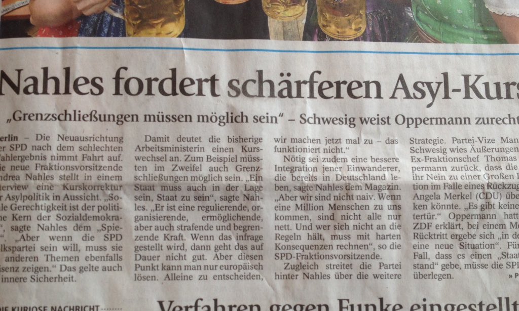AnjaReschke1's tweet photo. Wenn jetzt alle nach rechts rücken, würde die Mitte wieder frei https://t.co/17GWabqzRo