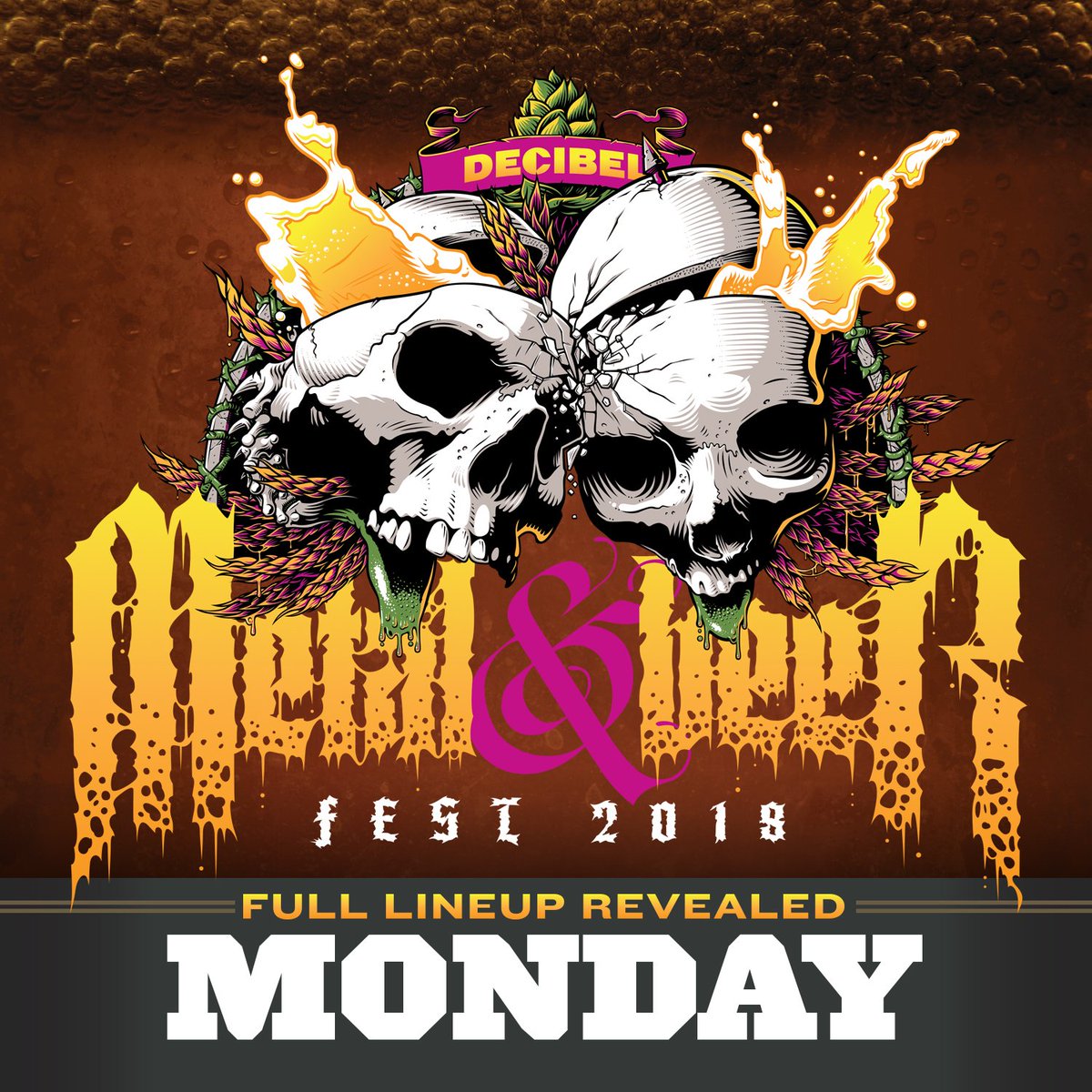 dbmagazine's tweet image. The full band lineup for Decibel Metal &amp;amp; Beer Fest is announced TOMORROW @ 1pm EST! #dBmbf #metalandbeer #craftbeer #SundayMorning #beerfest