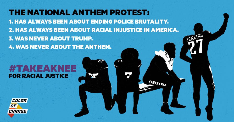 What is #TakeAKnee about?