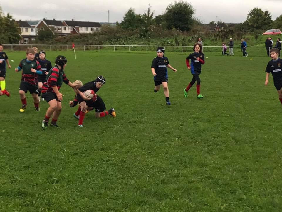 Rhosminis's tweet photo. U10 team took to the pitch for their 1st game of contact rugby against Wrexham this morning.  They were excellent. Da iawn boys! https://t.co/W4GM3dKjbv