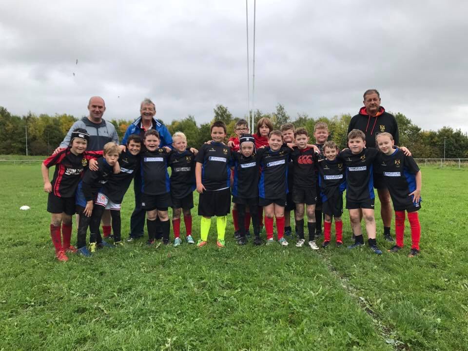 Rhosminis's tweet photo. U10 team took to the pitch for their 1st game of contact rugby against Wrexham this morning.  They were excellent. Da iawn boys! https://t.co/W4GM3dKjbv