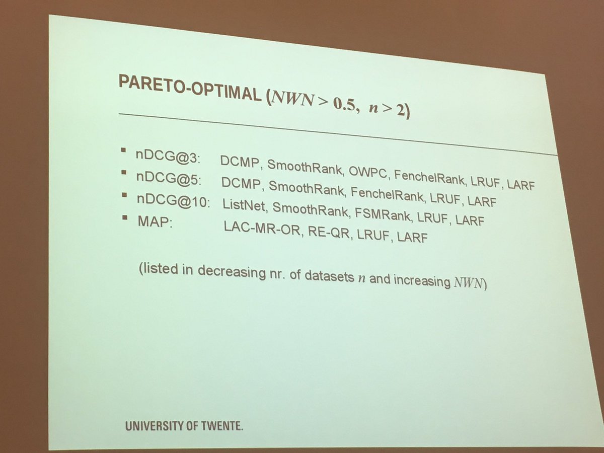 frrncl's tweet photo. #learner2017 #ictir2017 @djoerd results of the comparison of 87 LtR algorithms across datasets and measures (the more top right the better) https://t.co/rne6WCu8u4
