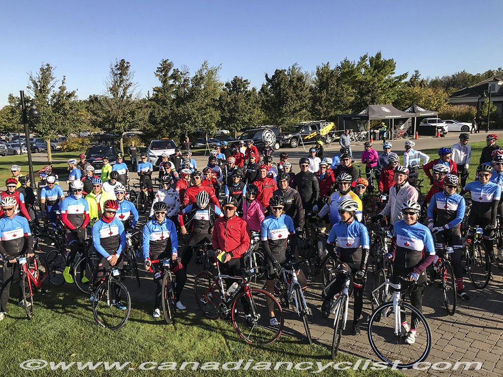 . <a href="/CyclingCanada/">Cycling Canada</a>   Ride with Legends about to head out. A beautiful day for a ride through Halton Hills