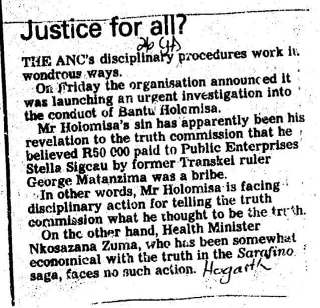 vercingetorics's tweet photo. I'm sure the people's general @BantuHolomisa regrets nothing.This was @SundayTimesZA's Horgath over 2 decades ago https://t.co/UDPs6wJxbF