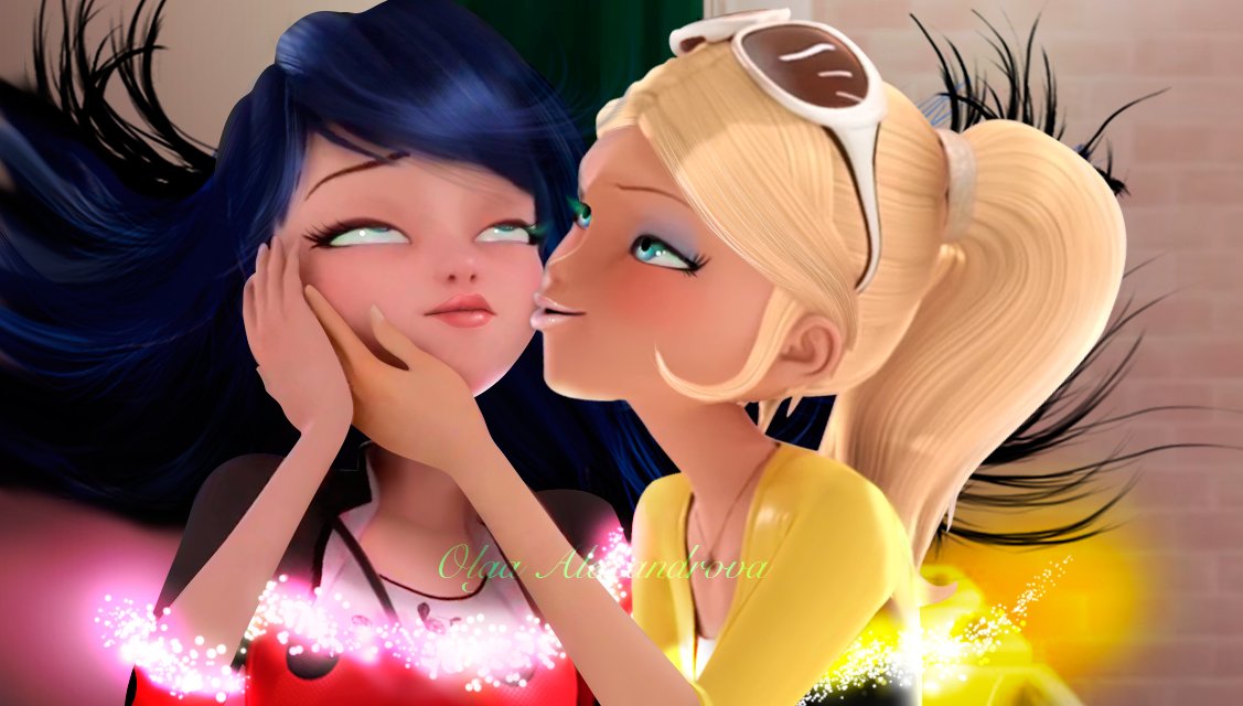 marinette and adrien kiss - www.learningelf.com.