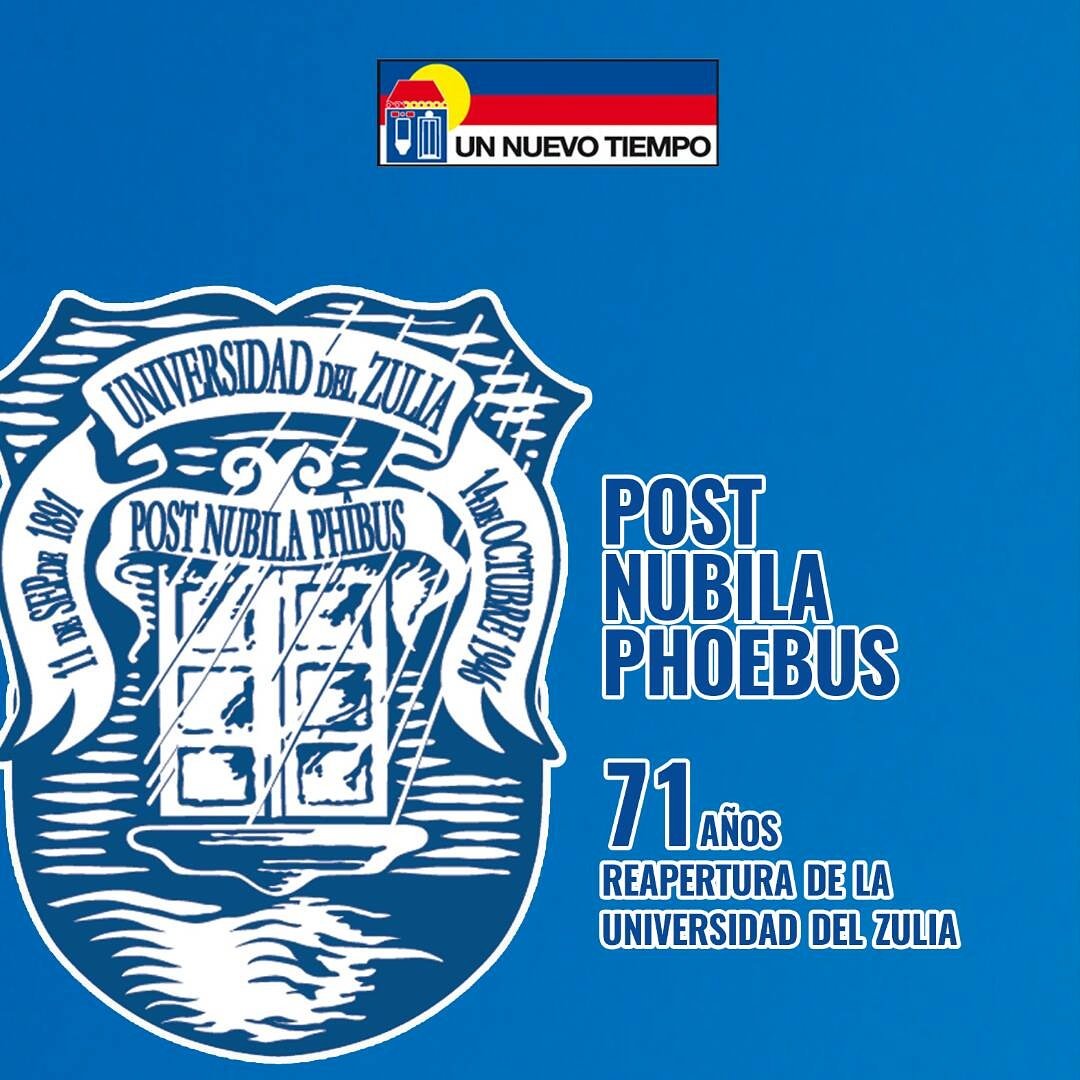 NoraBracho's tweet photo. ¡Post Nubila Phoebus! ¡Después de las nubes el sol! Felicidades a @luzadn por su 71 años de la Reapertura. #LUZ71 https://t.co/YdbyjGsDVZ