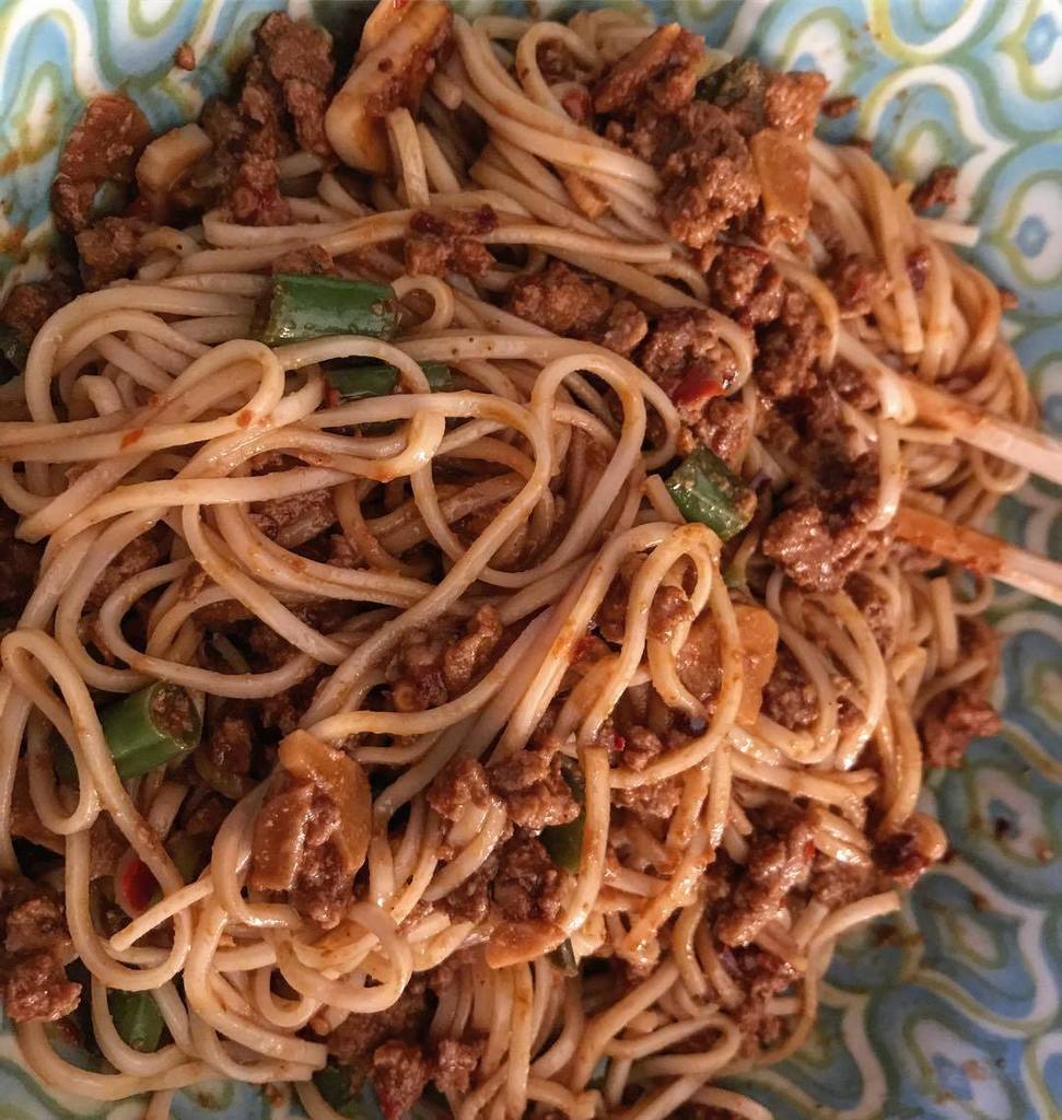 Dan Dan Mien (noodles) a house staple... I make it extra fiery, add green beans, sometimes &amp; it all comes together… ift.tt/2fBBPWM