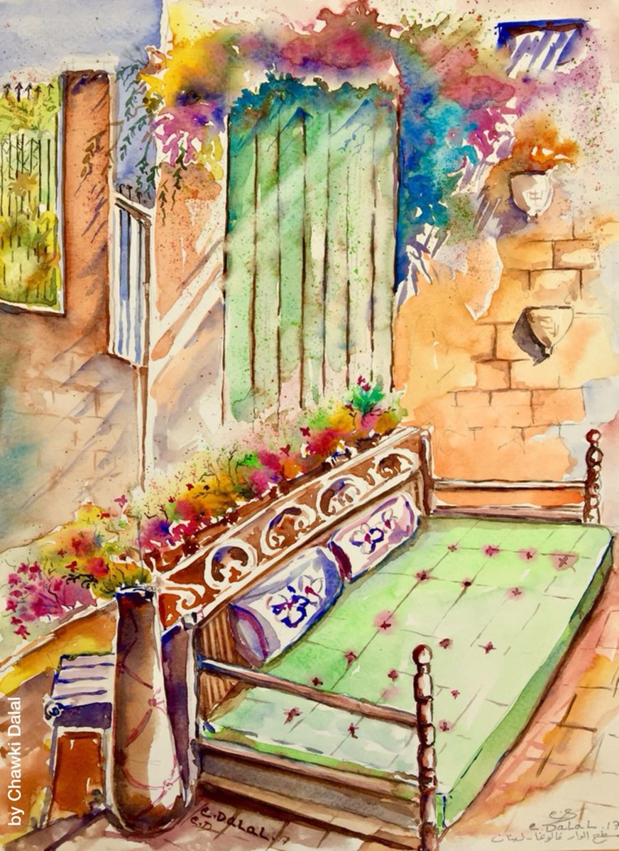 chawki_dalal's tweet photo. #water_painting by #artist #chawki_Dalal lebanon.
لوحة مائية لسطح دار في بلدة #فالوغا #لبنان بريشة #شوقي_دلال 
#falougha #art_dubai #Dubai https://t.co/6RbxmfEgVr