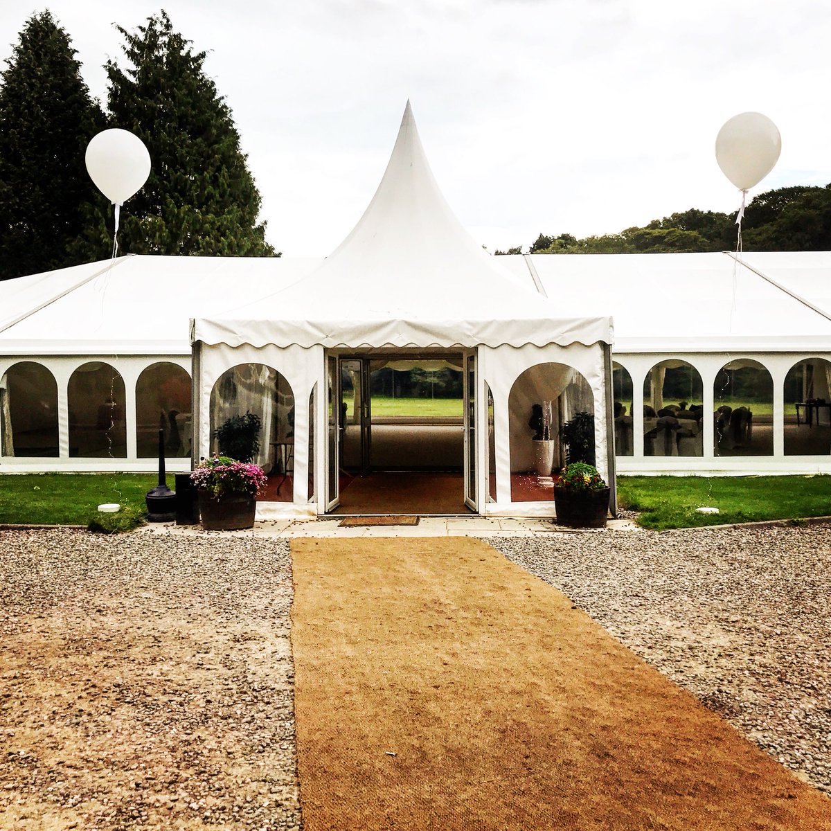 Marquee outside decor 🍾❤️🎈