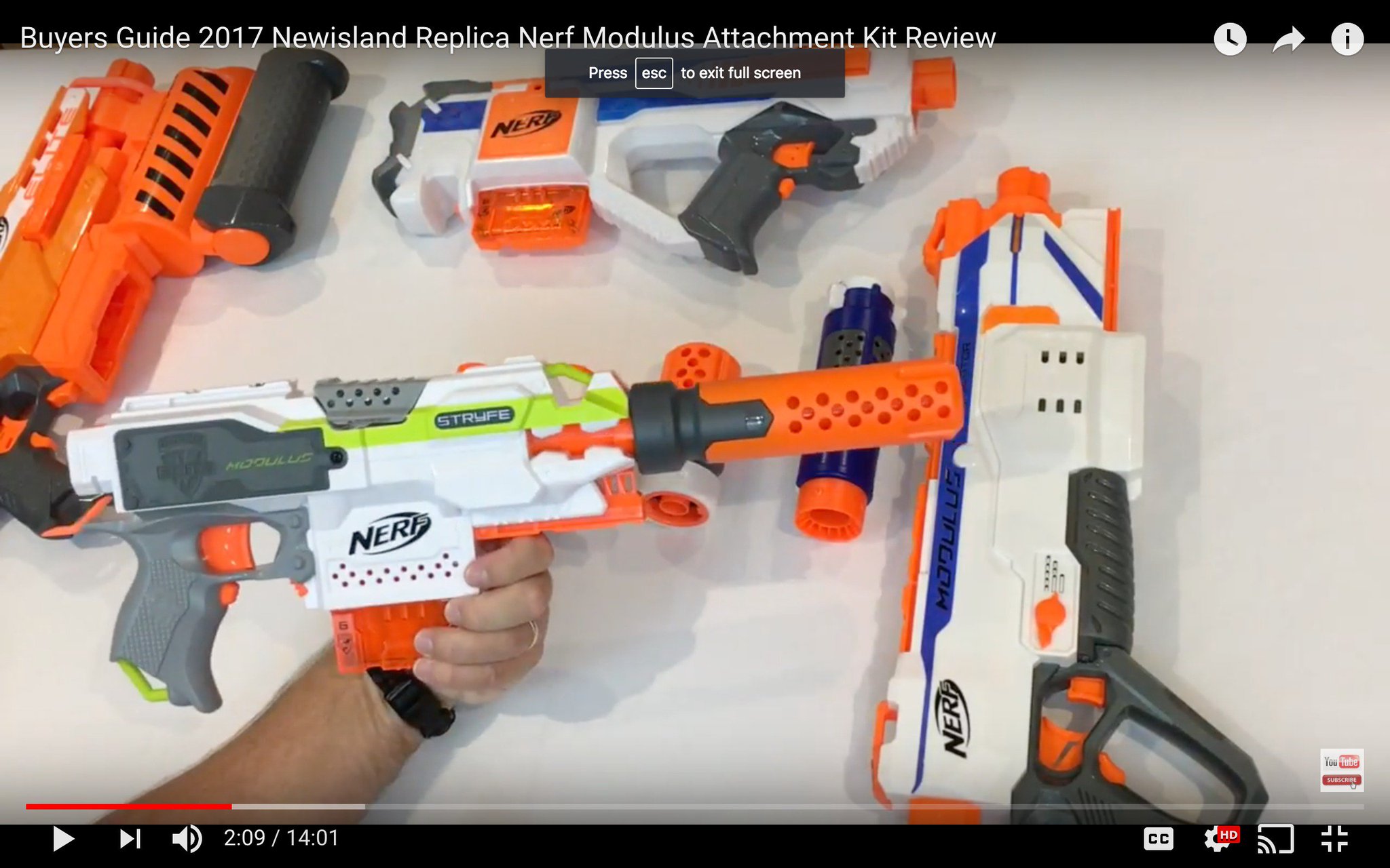 nerf stryfe with modulus attachments