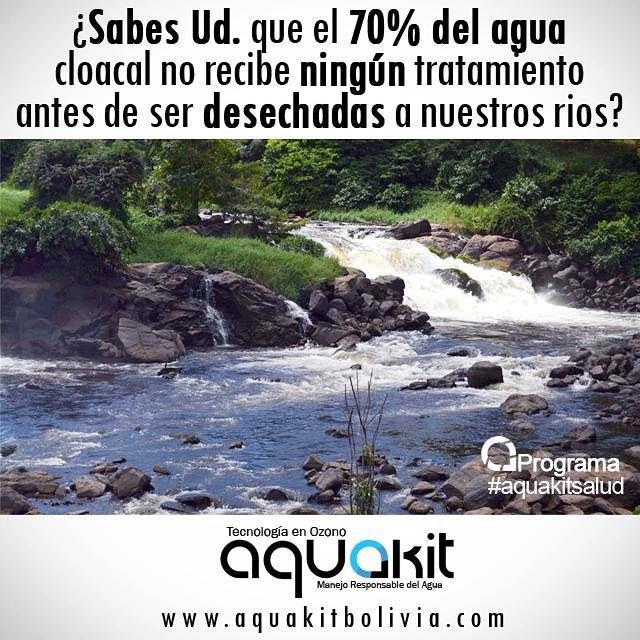 #Cochabamba / #Bolivia
¿Sabias que un 70% de las aguas cloacales que llegan a nuestros ríos no reciben ningún trat… ift.tt/2fIHe2j