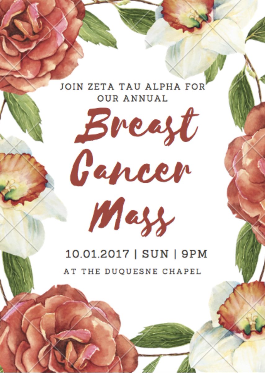 It’s finally October! Keep an eye out for us in the Union and on campus! And don’t forget our Breast Cancer Mass is tonight at 9pm! 💕