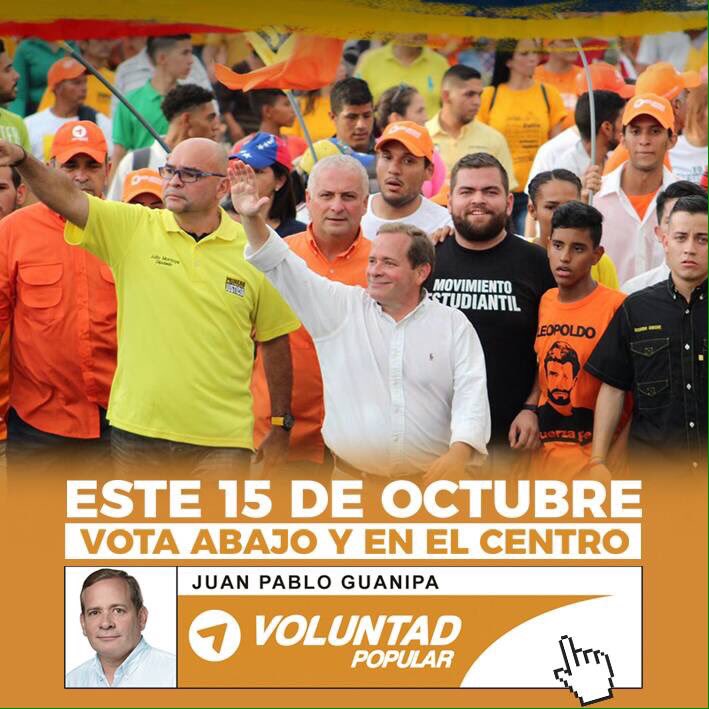 JVPCabimas's tweet photo. Sumemos voluntades por un mejor Zulia. El 15O vota abajo y en el centro por @JuanPGuanipa #YoVotoConVoluntad https://t.co/nuPCnVCOHJ