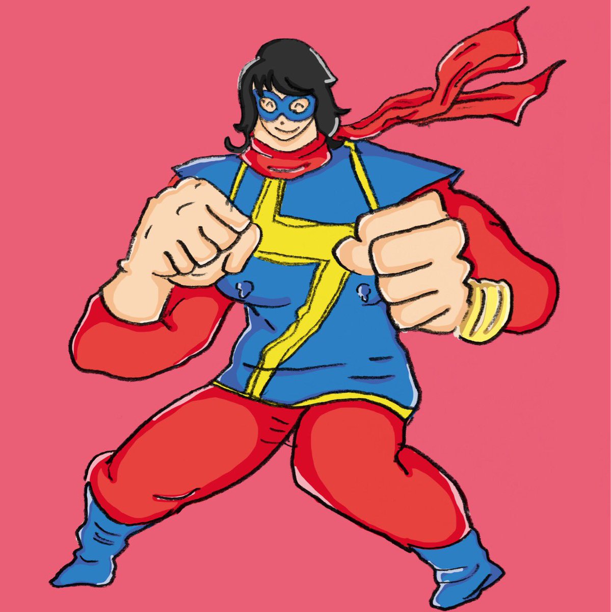 おも満しろ太郎 U Tvitteri ミス マーベル 胸 Bust Woman イラスト Illustration キャラクター Character おも満しろ太郎 Marvel マーベル Comic Msmarvel ミスマーベル ヒーロー Hero Goldgym T Co 2ki8xcshr9