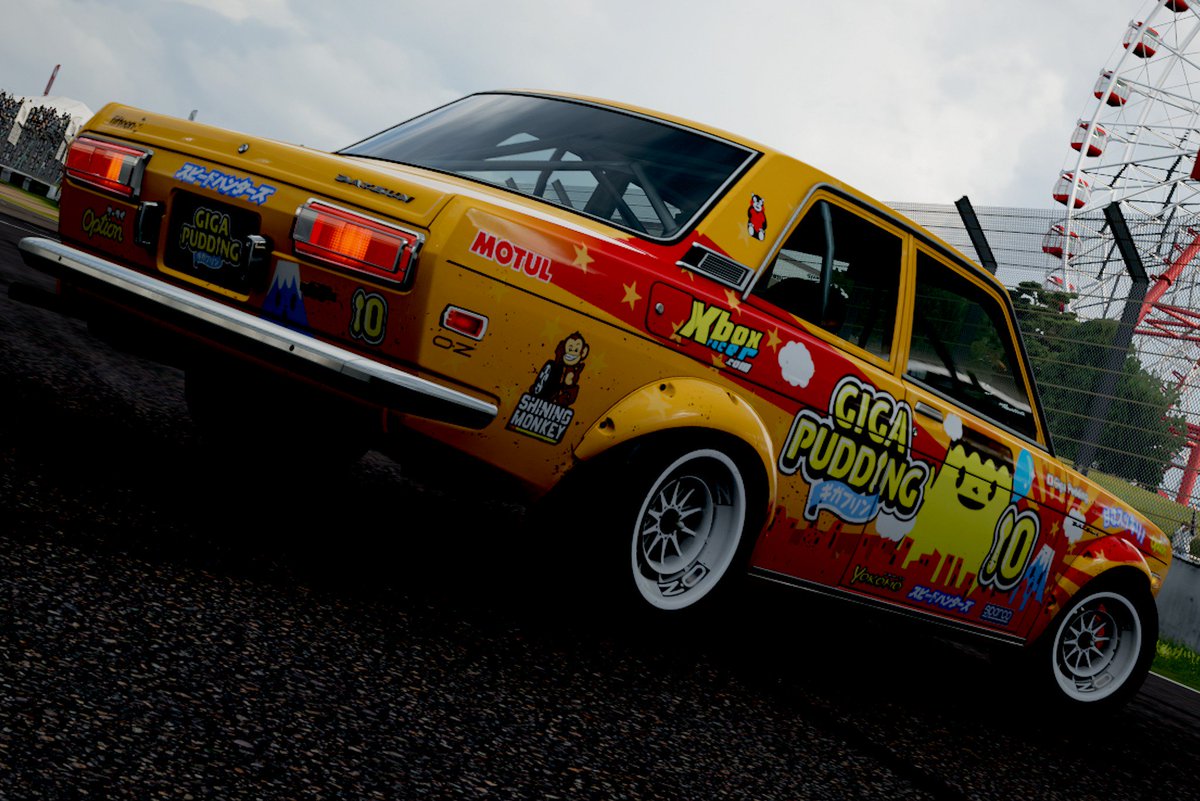 xboxracer's tweet photo. XBR Showroom Forza 7 : Datsun 510 Giga Pudding
#ForzaMotorsport7 #Forza7 #XboxOne #Datsun #GigaPudding #ギガプリン
https://t.co/FB8SkaoFbS https://t.co/smbnVJjnti
