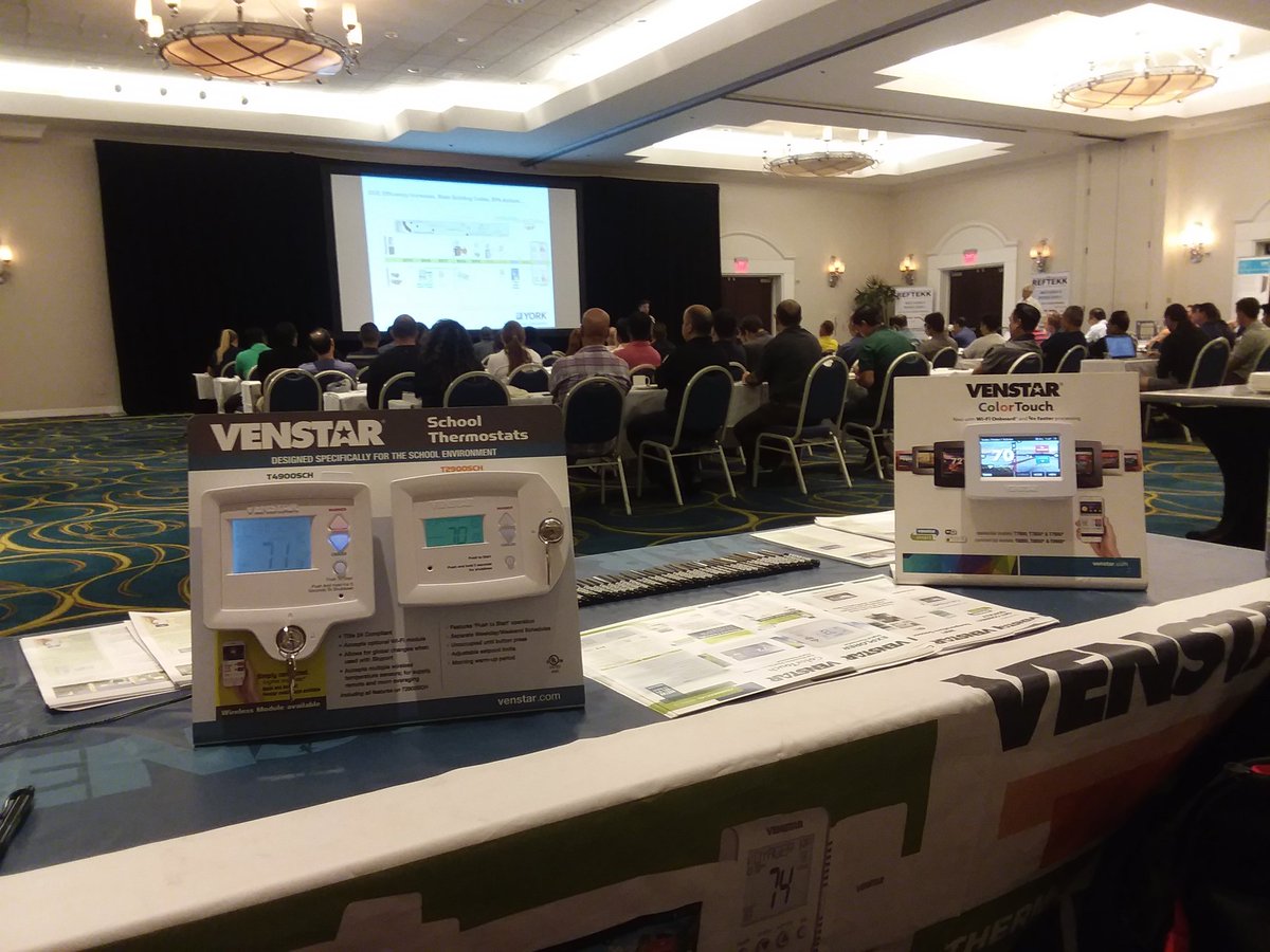 thermostatsusa's tweet photo. Eric Newburg with @YorkHVAC speaking about new CA building codes with @USACD at the team @rezinenet engineers weekend @VenstarInc #Venstar https://t.co/lUltHpSNr1