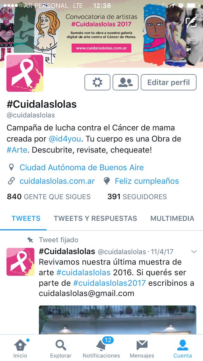 id4you's tweet photo. Hoy es el cumpleaños de @cuidalaslolas el proyecto que nos llena de orgullo y emociona a todo @id4you. #detecciontemprana #cancerDeMama https://t.co/hPG2ZwdWrp
