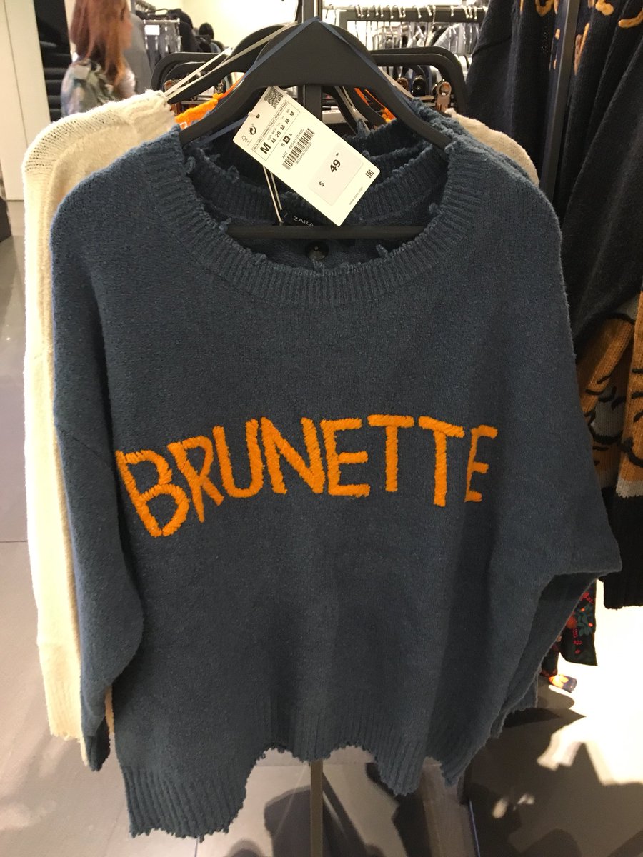 brunette sweatshirt zara