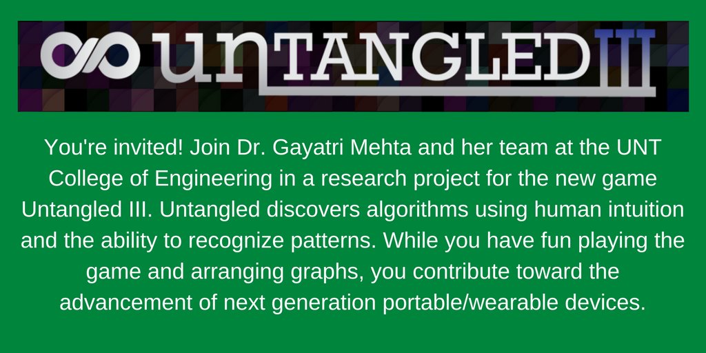 UNTsocial's tweet photo. Hey #UNT, up for a lil' challenge? Sign up for UntangledIII Oct 1-15 for a chance at glory and 1 of 20 gift cards: https://t.co/4lD4TCMPzC https://t.co/yNn7Wt3gXN