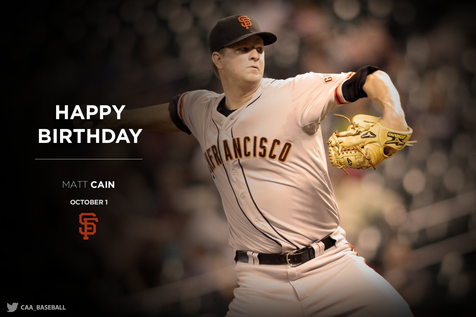 Happy Birthday to Matt Cain of the and Christian Lopes of the 