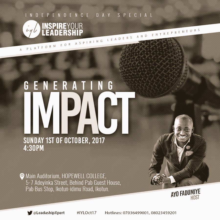 ayo_fadumiye's tweet photo. We got #MakingProgressInTheMidstOfAdversity right as a Nation #NigeriaAt57 #IYLOct17 #GeneratingIMPACT https://t.co/qwA0qBYo9Z