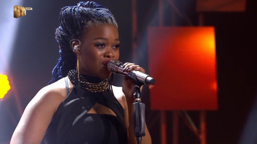 IdolsSA's tweet photo. .@UnathiMsengana says #IdolsPhindy just gave her best performance of the season. Do you think so too? https://t.co/wFXzb9chcz #IdolsSA https://t.co/yjw0bppZiq