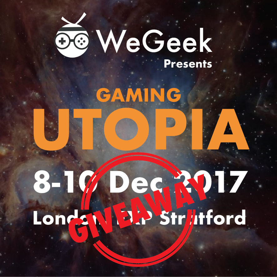 WeGeekNinja's tweet image. 🎁 #giveaway: Win a FREE entry ticket &amp;amp; a FREE drink for WeGeek's Utopia Gaming Event #London ⚡️ Dec 8-10 2017
🔄 RT 
➡️Follow 
✅ TAG 1 FRIEND