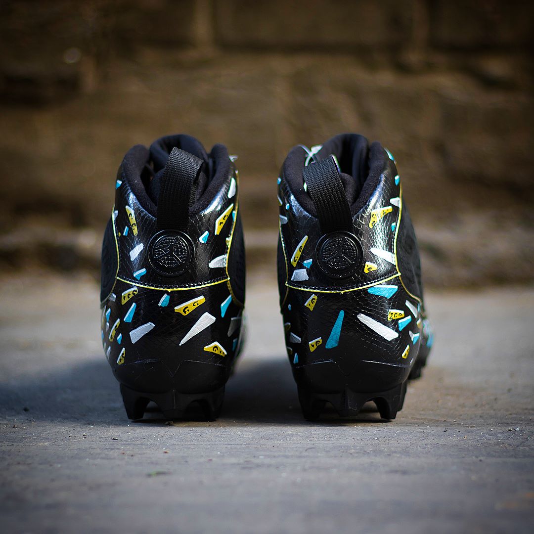 ComplexBets's tweet photo. "Ramsey Print" Air Jordan 9 cleats for @jalenramsey by @K_obrand. https://t.co/ReovkgCHvn