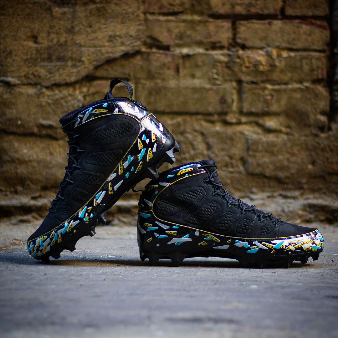 ComplexBets's tweet photo. "Ramsey Print" Air Jordan 9 cleats for @jalenramsey by @K_obrand. https://t.co/ReovkgCHvn