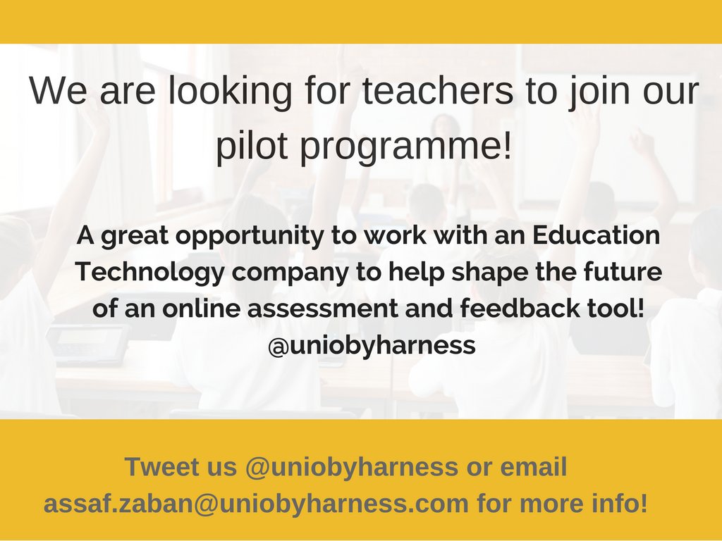 UnioByHarness's tweet photo. Want to join our #teacher pilot? We'd love to hear from you!
#makeitinteractive #ukedchat #edchat #edtech @ICTEvangelist & @rondelle10_b https://t.co/krWghHNEaQ