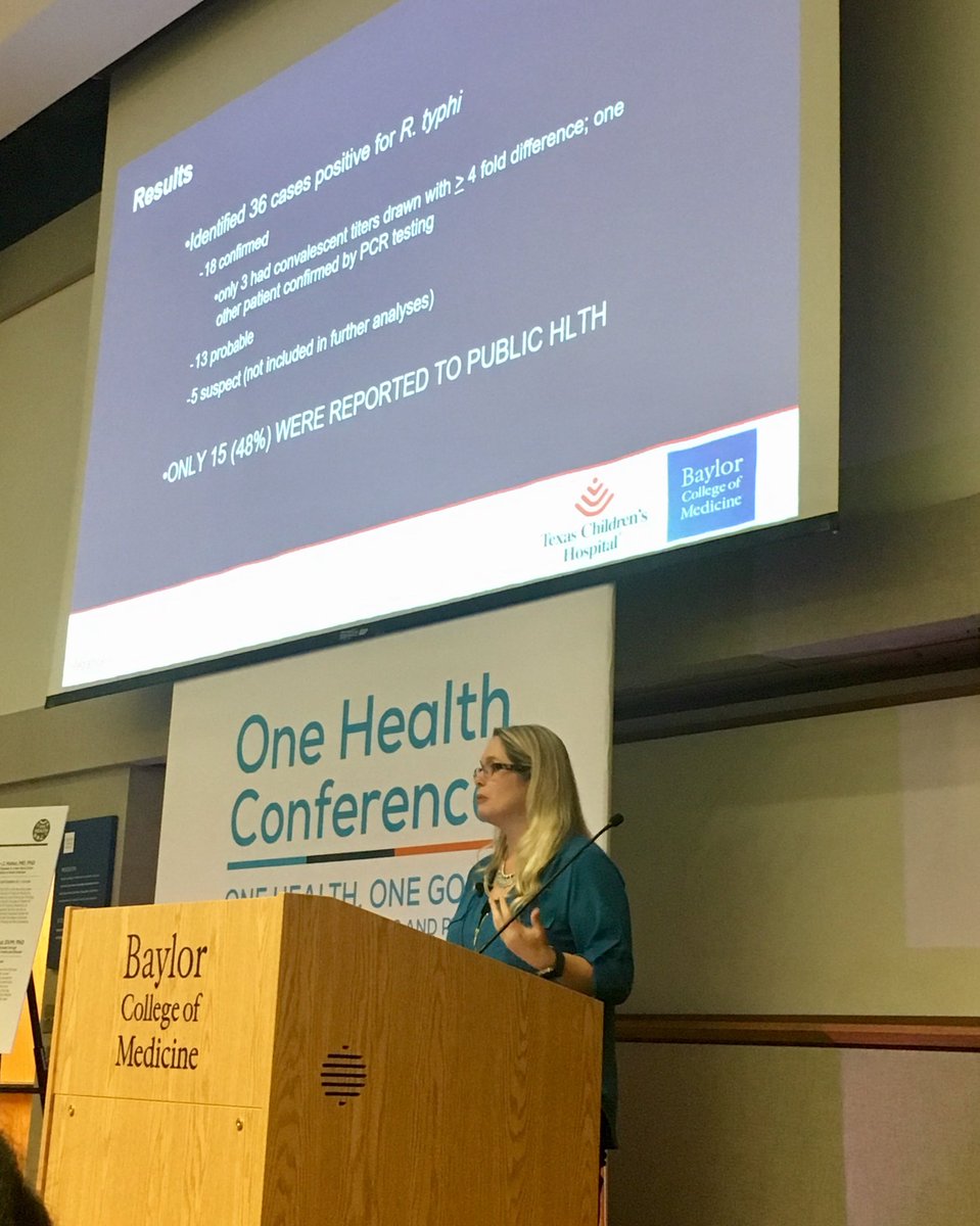 ushahmd's tweet photo. Comprehensive talk by @drkristymurray @bcmhouston speaking abt #rickettsia at @hcphtx #OneHealth2017 conference https://t.co/20aYNDZ9H6